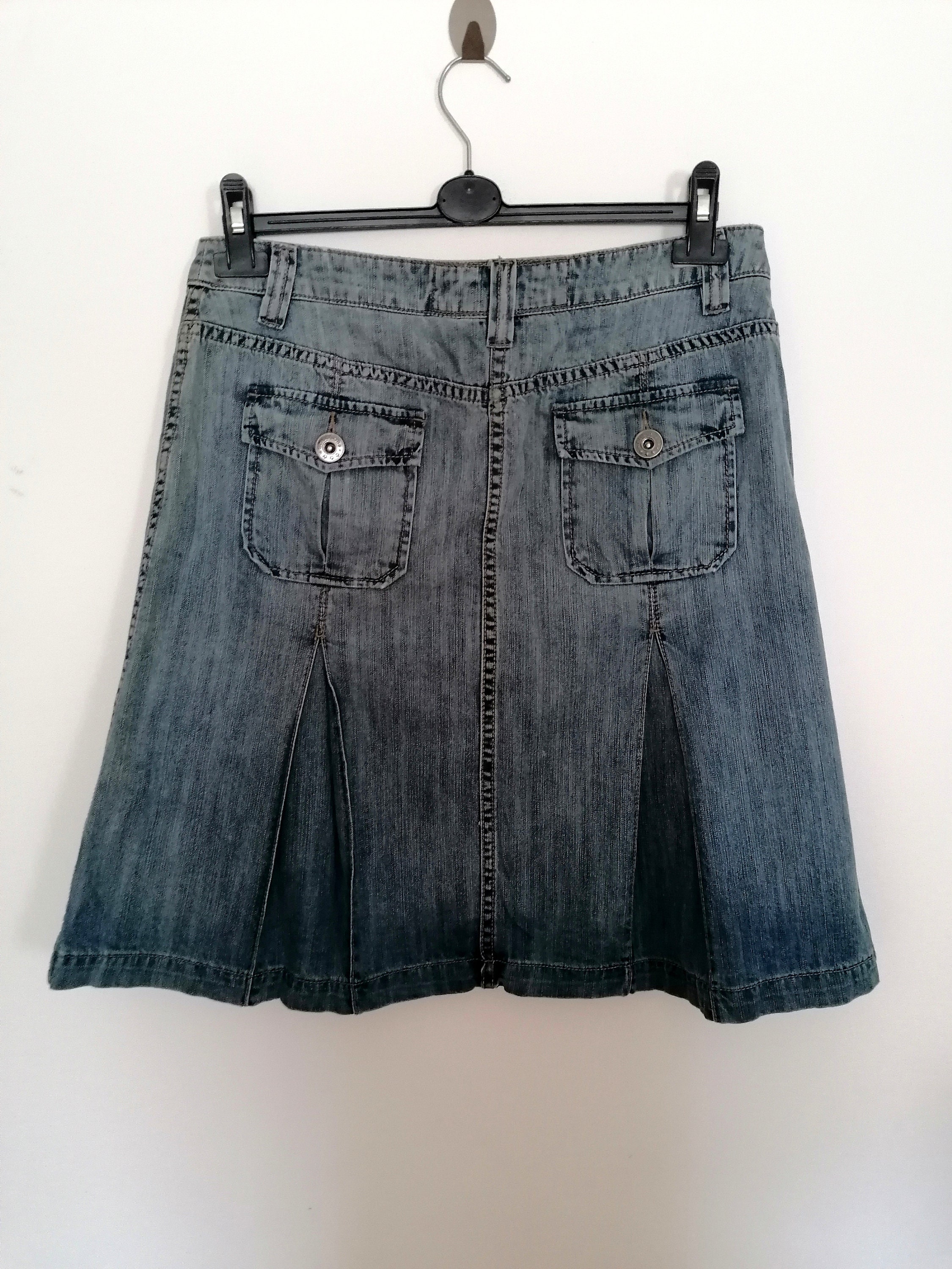Vintage Denim Skirt Short Skirt Jeans Skirts Street One | Etsy