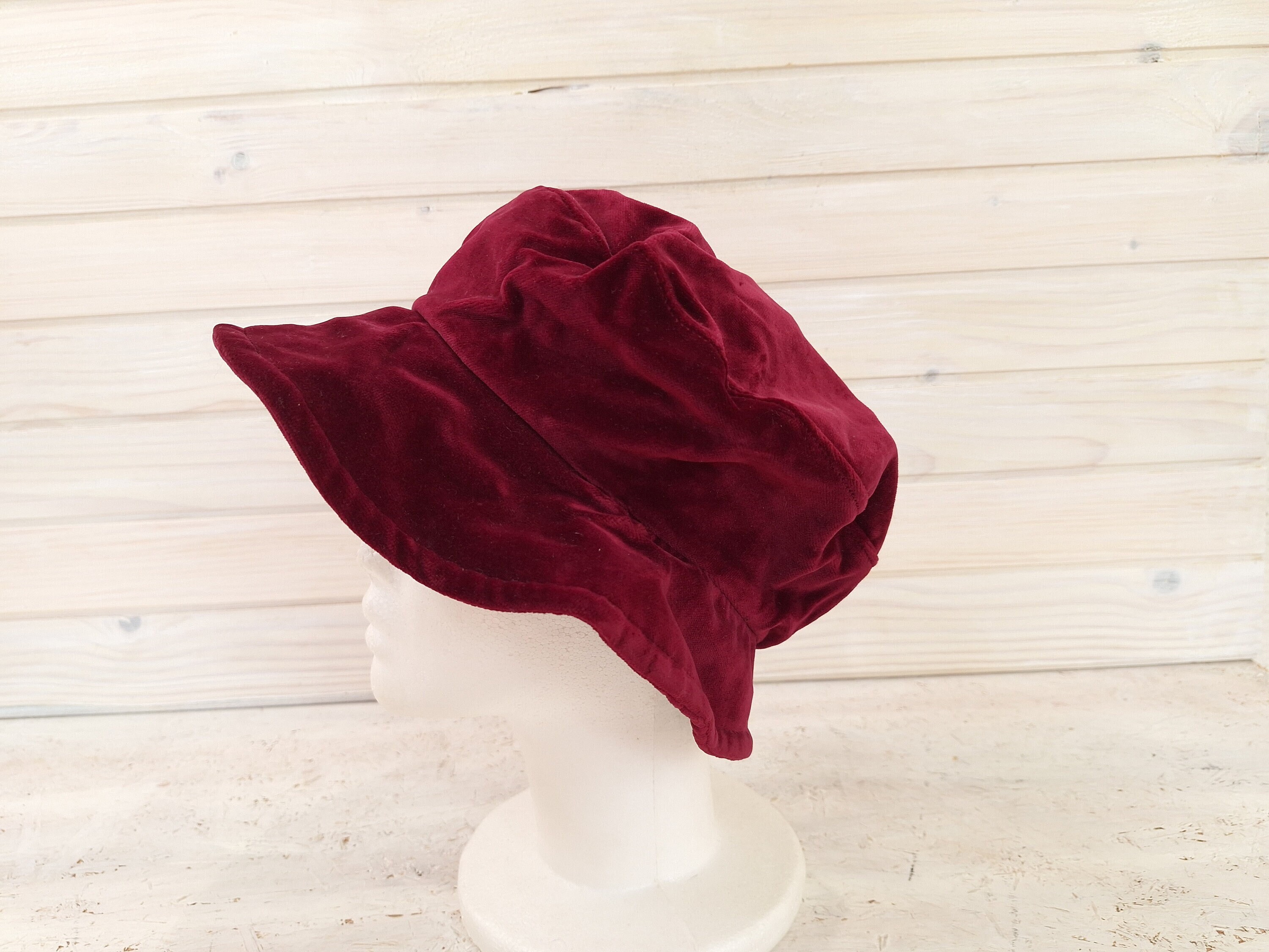 Velvet bucket sales hat