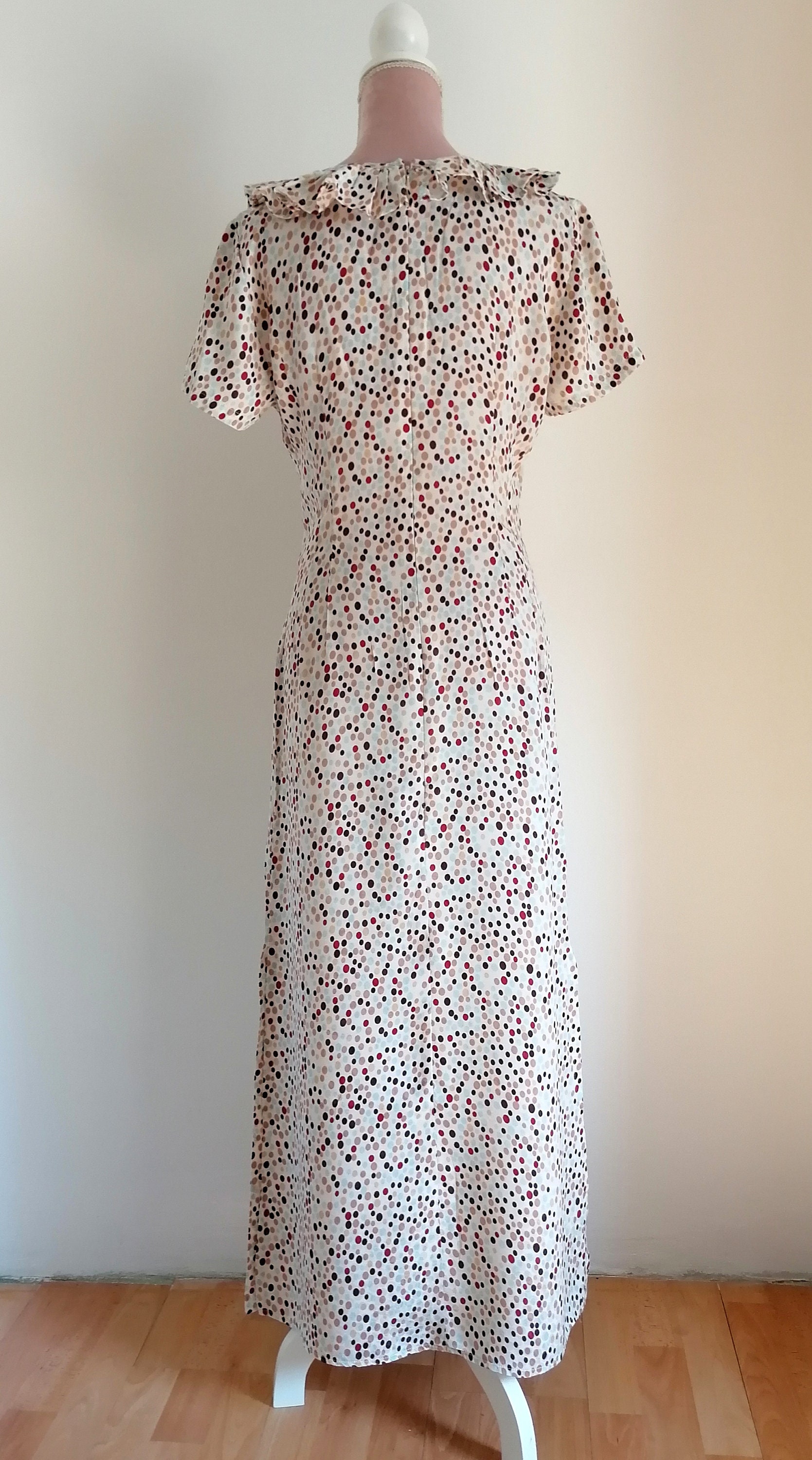 Vintage Woman Dress Retro Long Dress 80s - Etsy