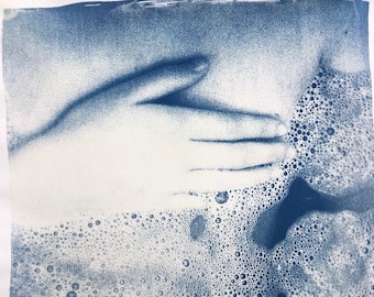 The bath / large format cyanotype
