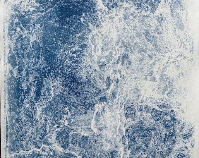 eau bouillonante - original cyanotype print - limited edition