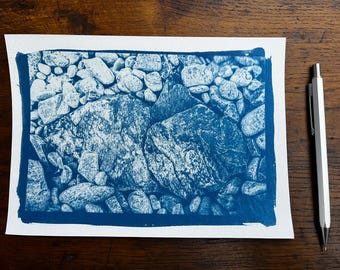 Galets - original cyanotype print
