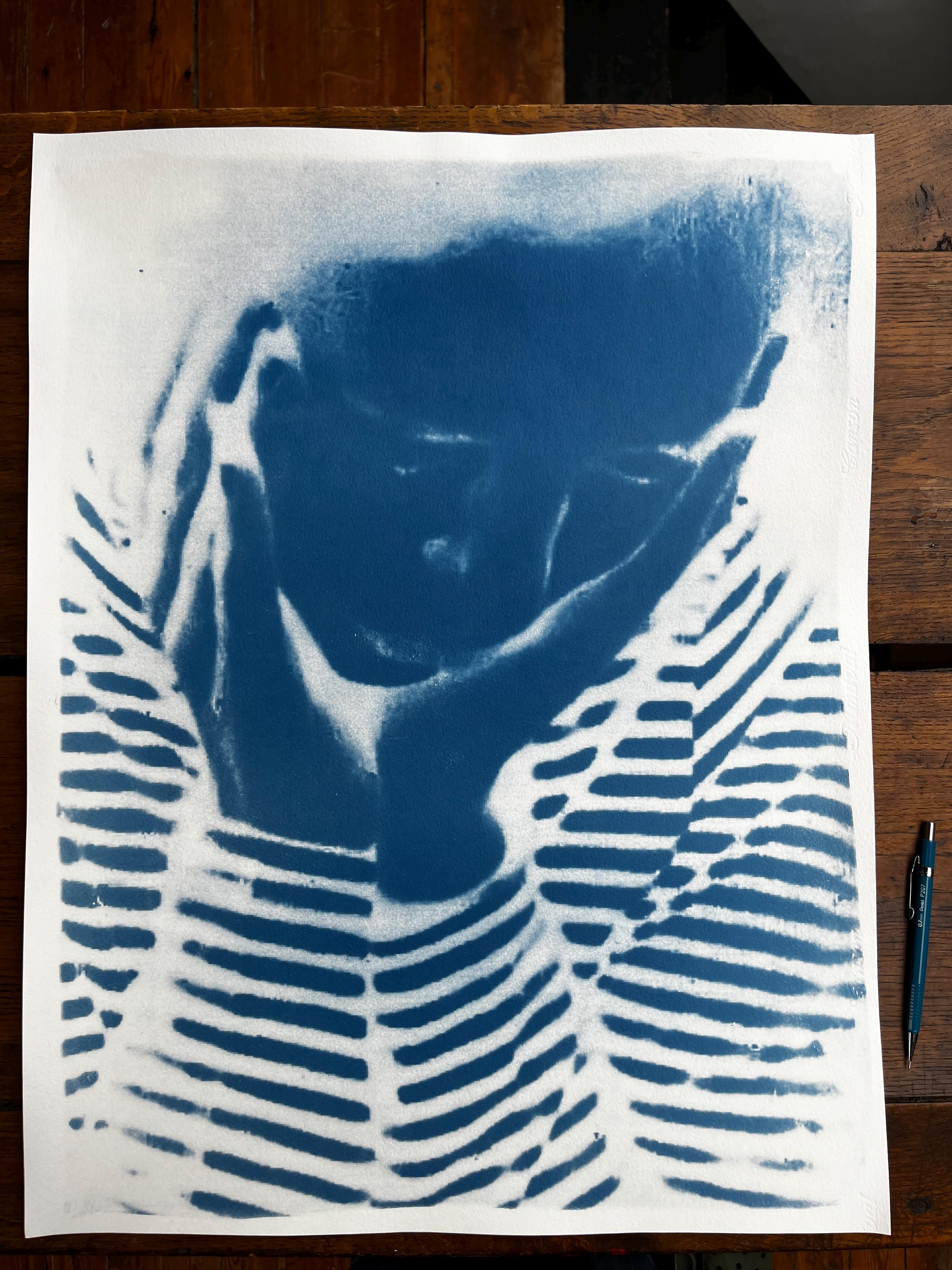 Portrait / large format cyanotype