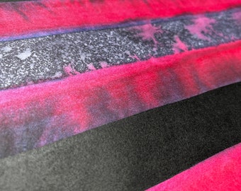original abstract painting signed on ink-based paper, decorative design to be framed under glass