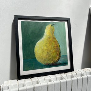 Studio della pera - pittura acrilica su carta ad acquerello - opera originale