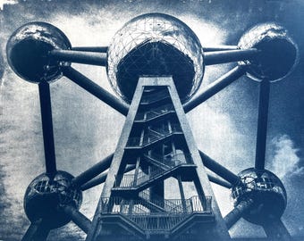 Atomium / large format cyanotype