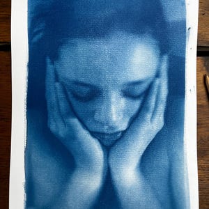 Large format Cyanotype - portrait