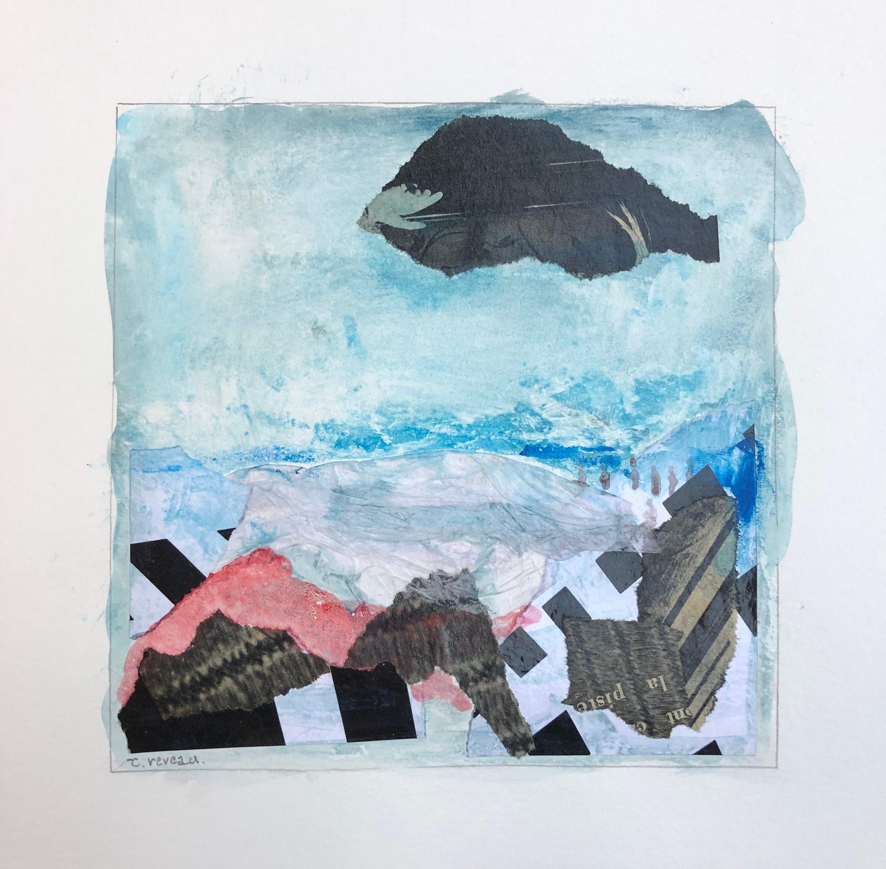 Peinture Acrylique Abstraite Originale sur Papier