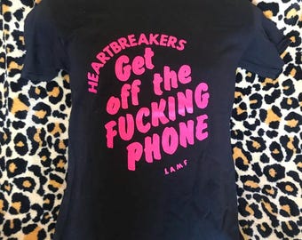 Johnny Thunders and the Heartbreakers '' Get off the phone '' t shirt / LAMF / New York Dolls/ Punk / Glam / CBGB / Maxs Kansas City / Trash