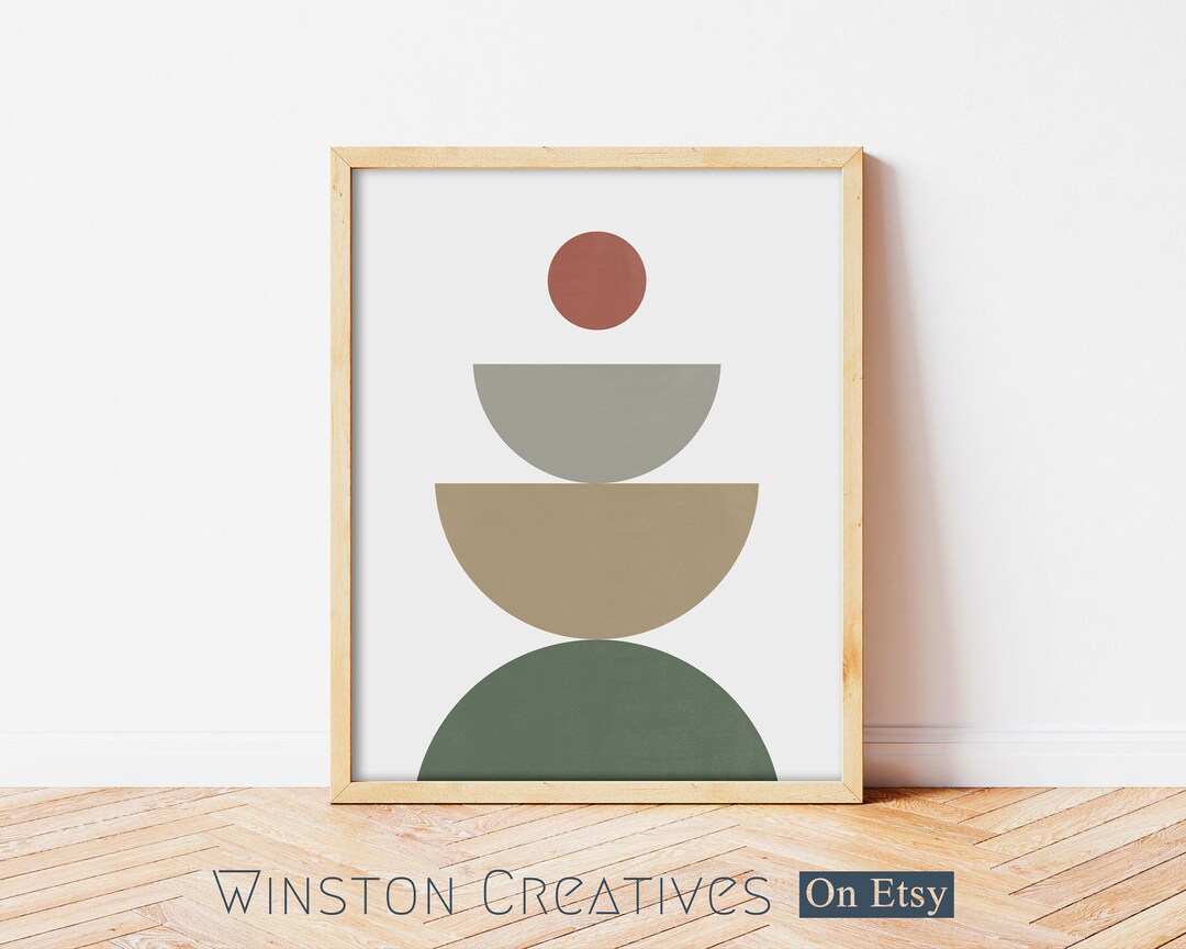 Geometric Printable Wall Art, Digital Print, Neutral Wall Art Abstract ...