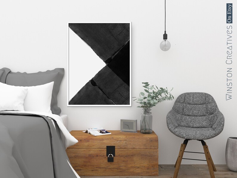Black and White Printable Wall Art Print Instant Download - Etsy