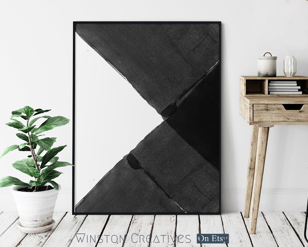 Black and White Printable Wall Art Print Instant Download - Etsy