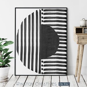 Abstract Minimalist Art Print, Living Room Art, Digital Print, Scandinavian Design, Mid Century Art, Modern Contemporary, Boho Decor