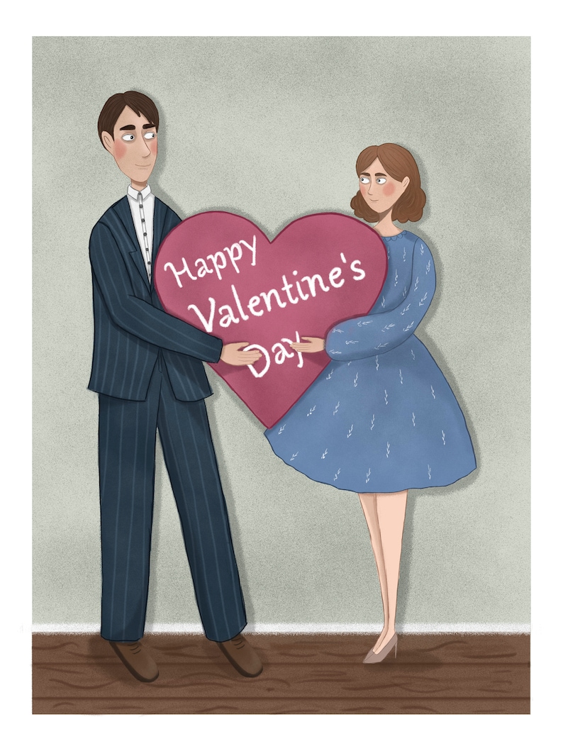 Soulmate drawing Custom caricature Drawing from photo Gift from bride Family portrait Cartoon yourself Art commission 1st anniversary gift