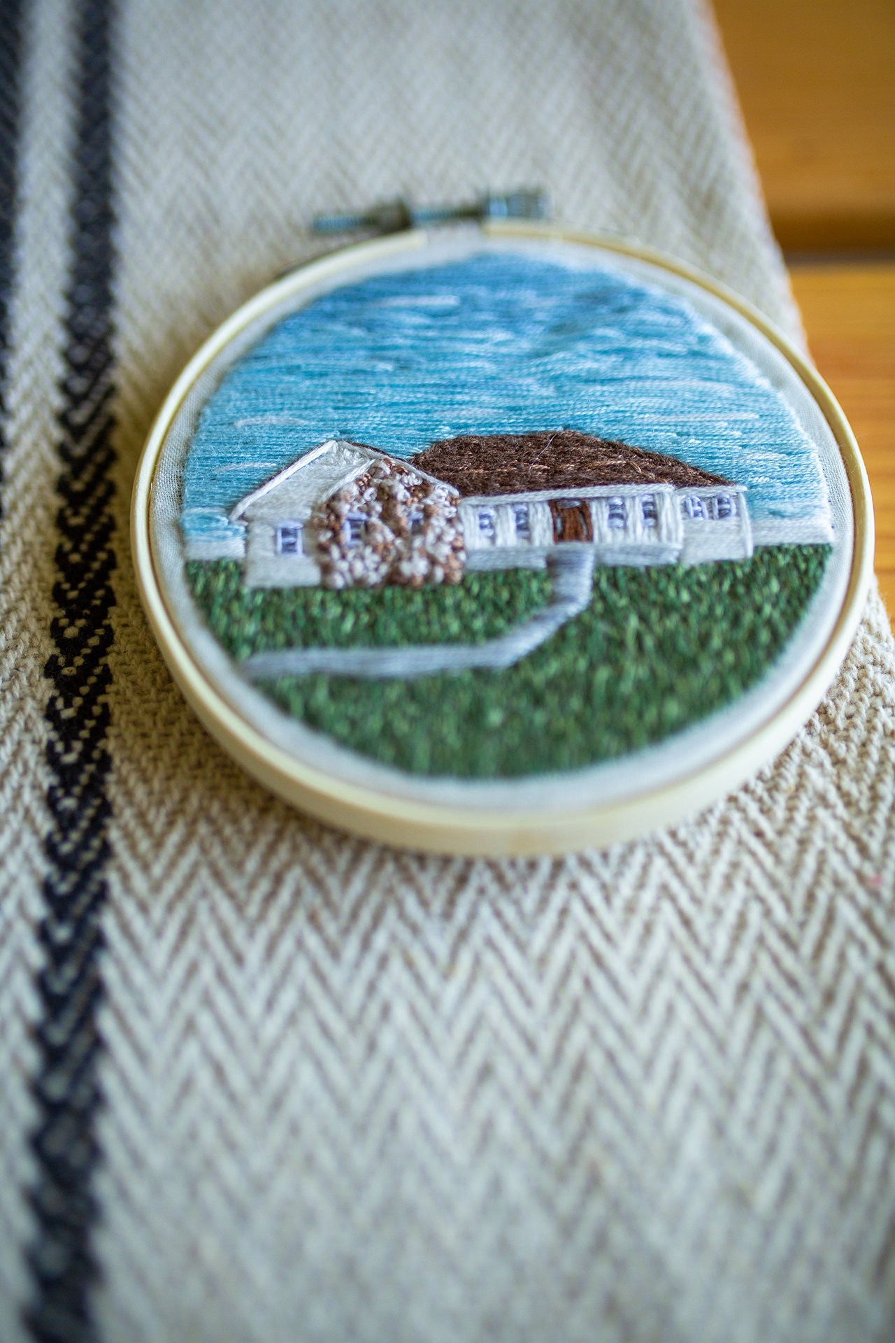 Your Home Embroidered home embroidery custom house portrait Etsy