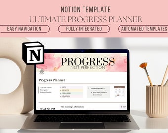Notion Template Extended Life Planner All in One Template Notion Dashboard, Ultimate Notion Calendar ADHD Personal Planner Minimal Aesthetic