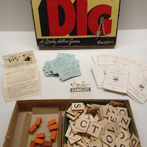 Vintage 1940 “DIG” by Parker Brothers | Patent-Pending Edition