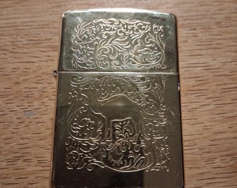 1990s Engraved Gold Plated Camel Zippo Unfired