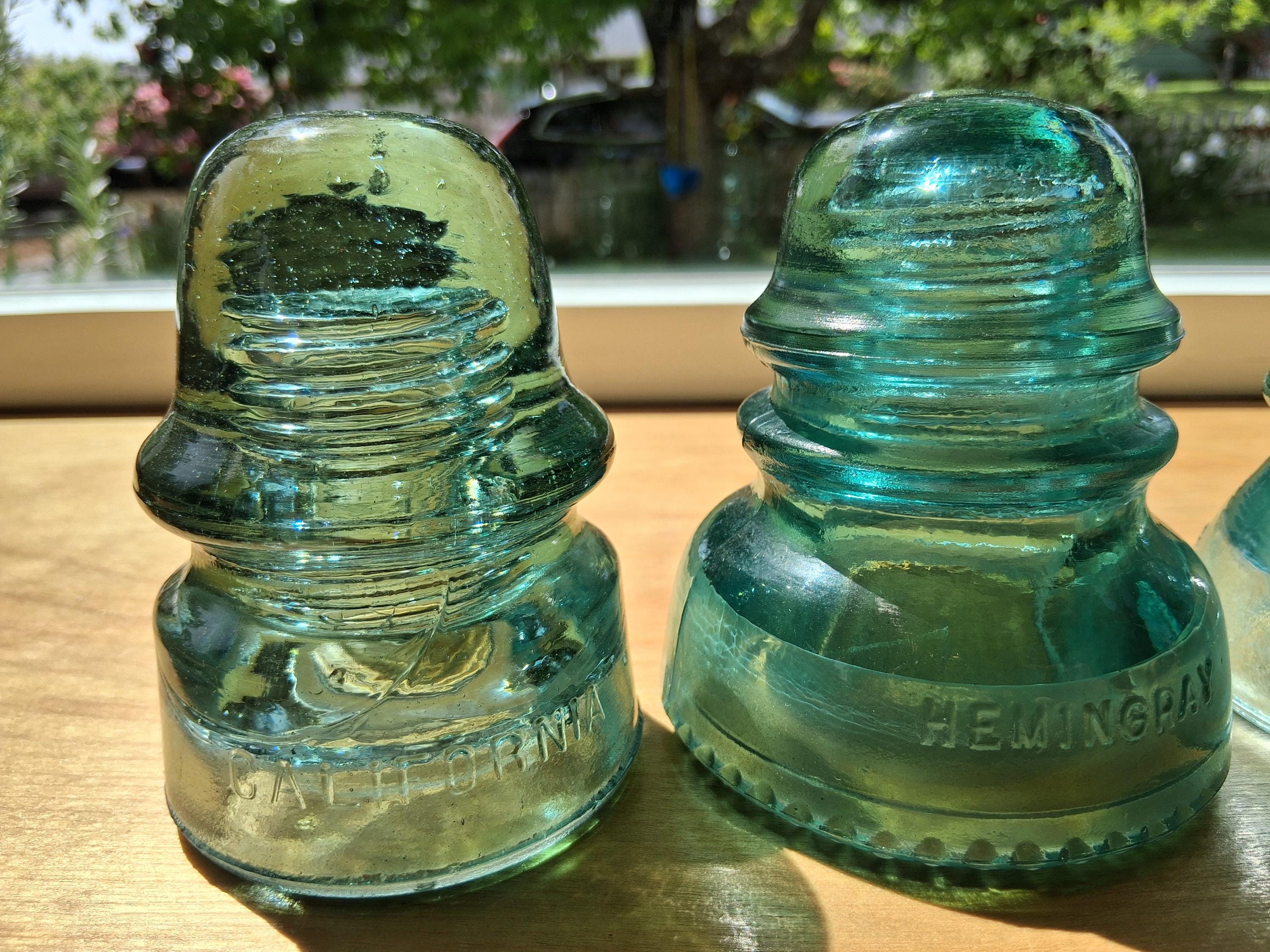 ヴィンテージ　ガラスアート　BLUES 難あり USA Insulator Glass Blue - Etsy