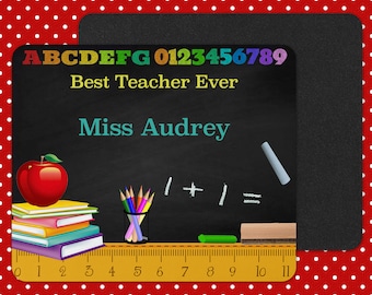 Teacher Mousepad - Best Teacher - School Teacher Mousepad