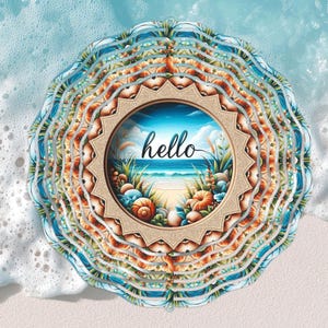 May include: A set of three ceramic mugs with a speckled, cream-colored glaze. Each mug features a different hand-painted floral design in shades of blue, green, and yellow. The mugs have a simple, rounded shape and a comfortable handle.