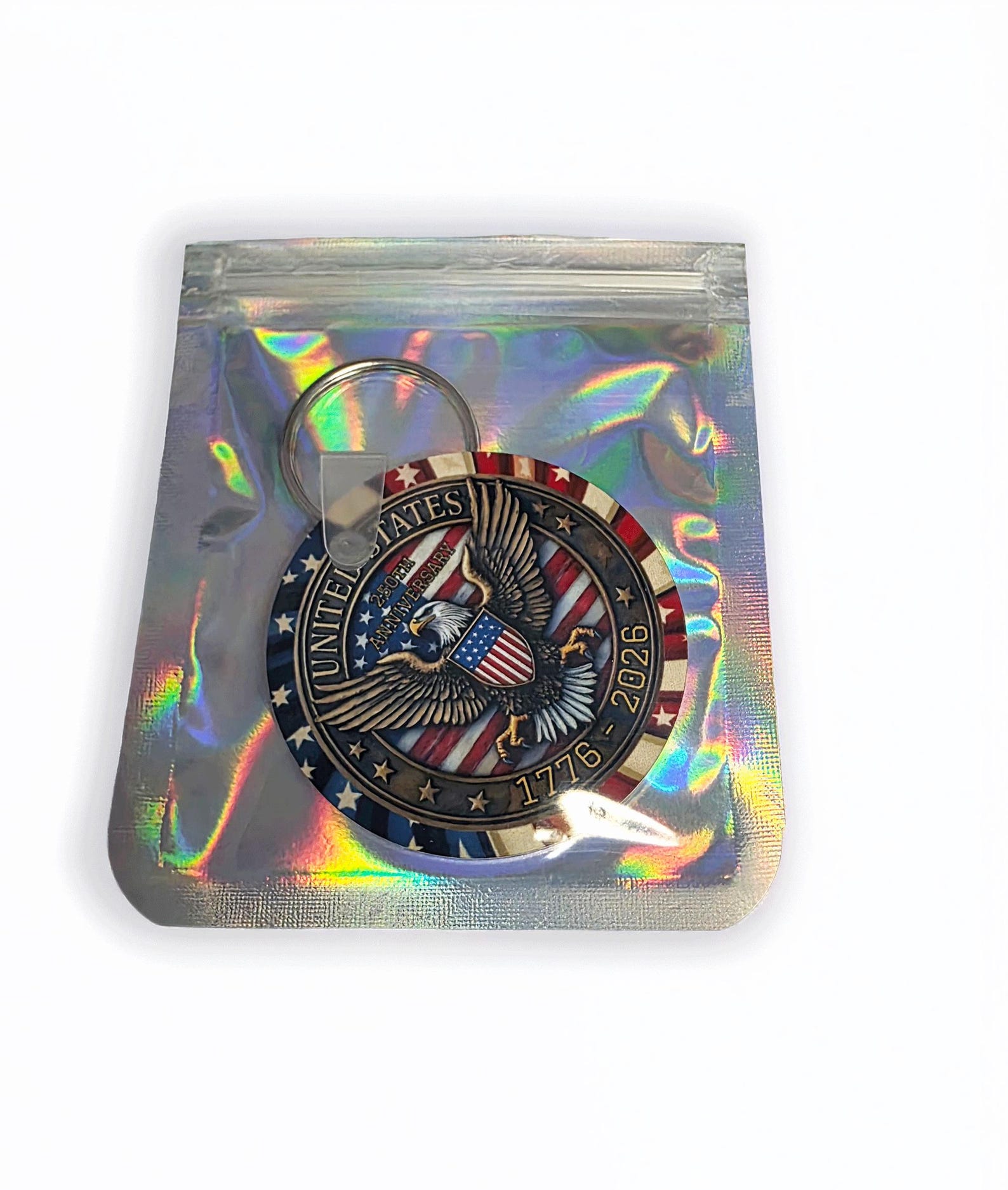 250 Years of Freedom Patriotic Keychain – Double-sided Aluminum - Two ...