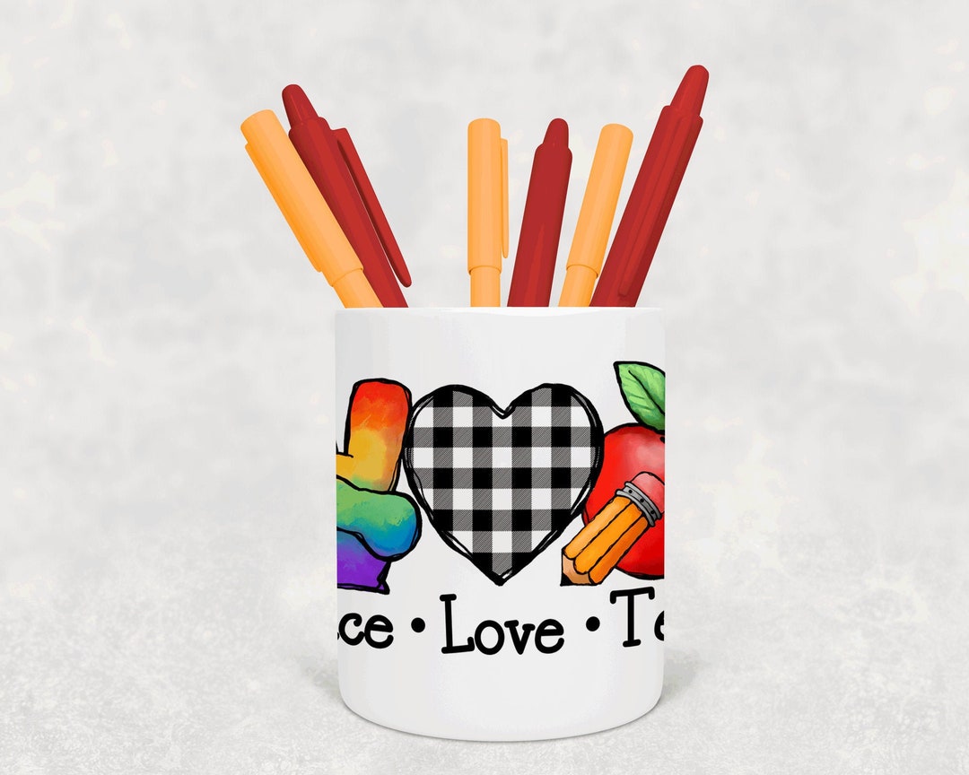 Personalized Pencil Cup for Teacher Pencil Pot teacher Pen Etsy