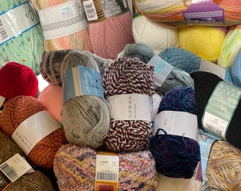 1kg Massive Clearance Knitting & Crochet Yarn Bundles - Lucky Dip
