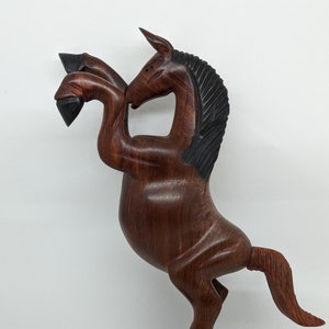 Prancing Horse Figure in Wood
