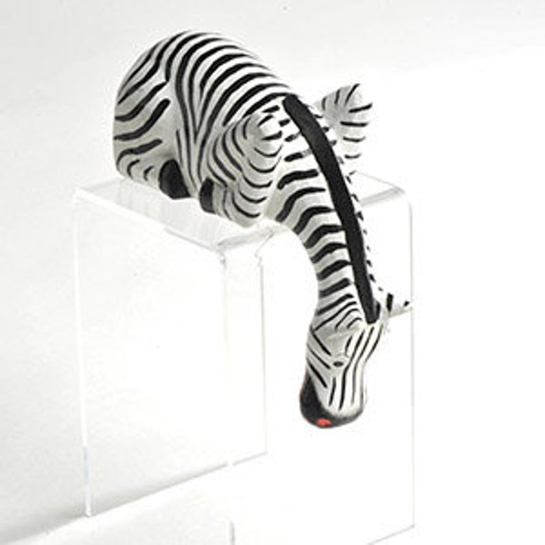 Zebra Wooden Shelf Figurine Etsy