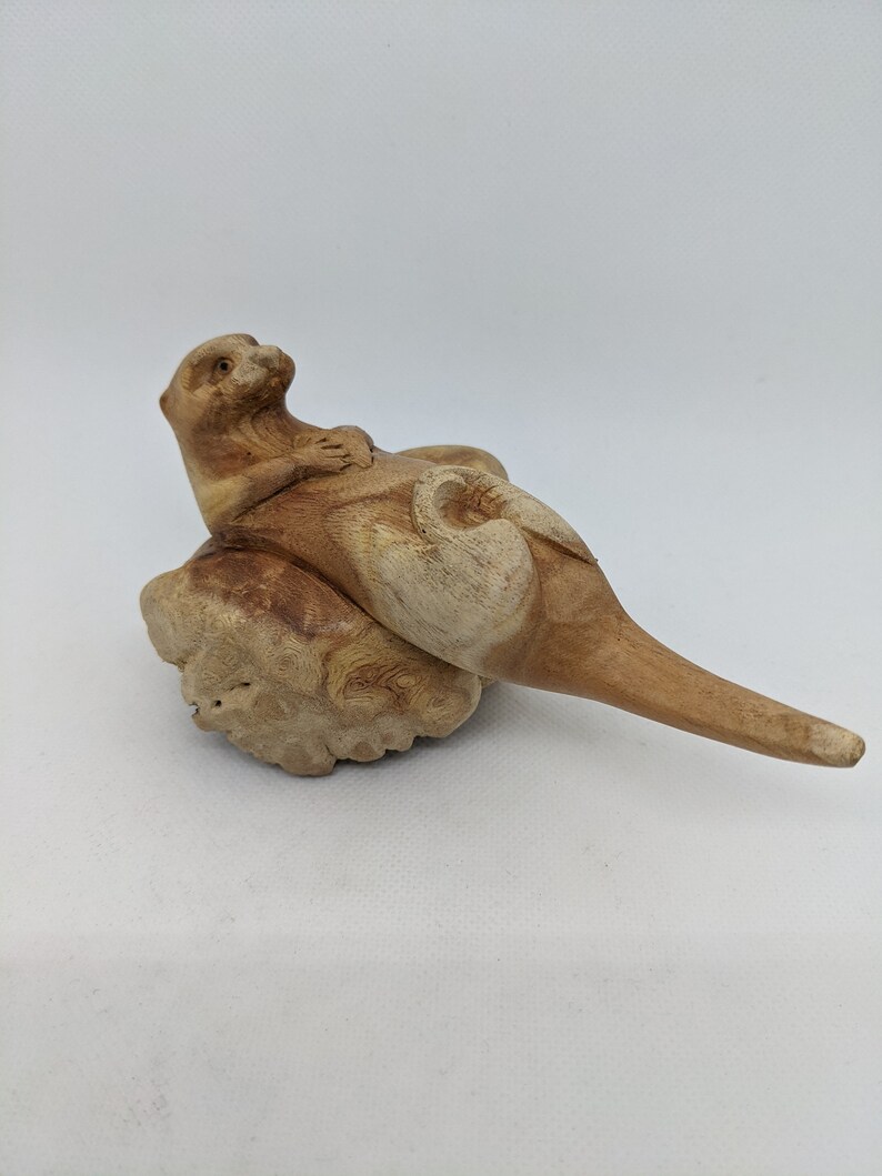 Otter Parasite Wood Carving Etsy