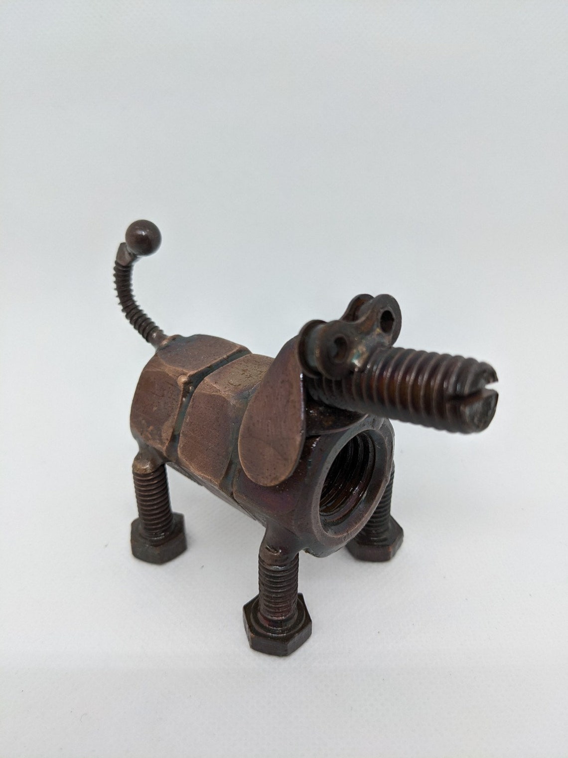 Model dog recycled nuts and bolts Etsy