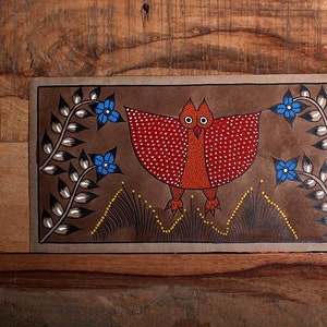 Traditional Patua Painting (14in x 7.5in) - bat