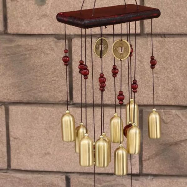 Japanese Style 10 Bell Metal Wind Chimes - seconds