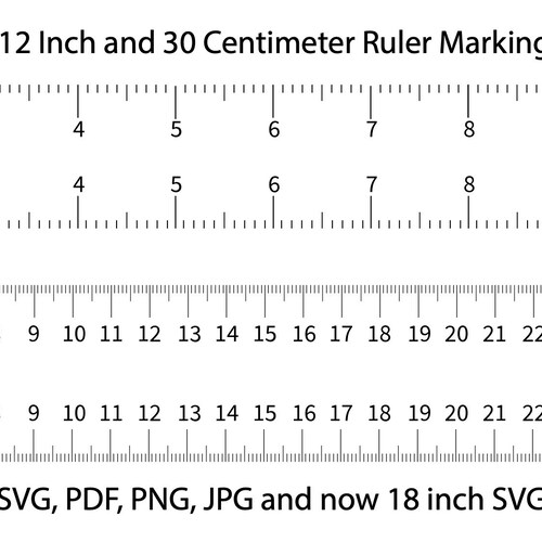 Horizontal Ruler Markings Etsy