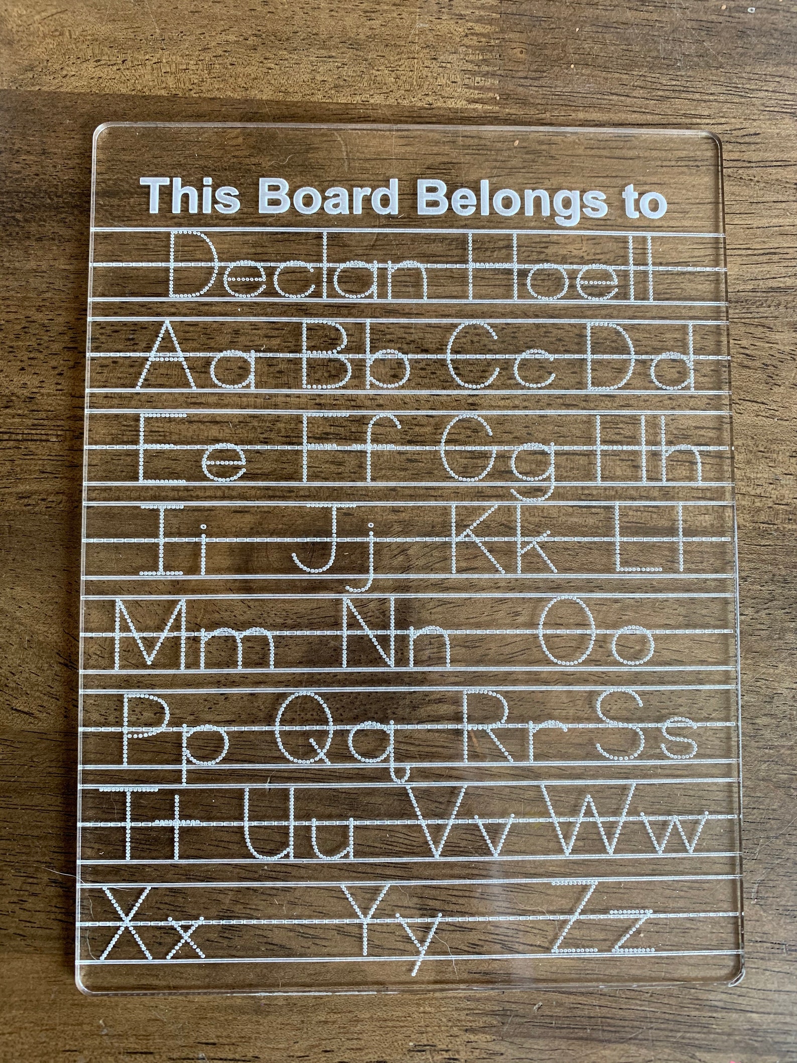 Personalized Learn to Write Dry Erase Boards Etsy.de