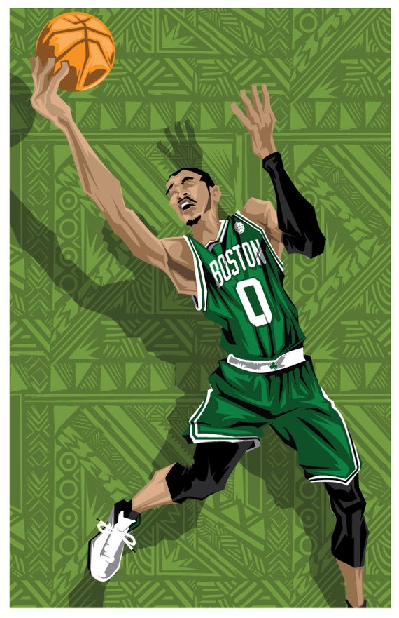 Jayson Tatum Poster Boston Celtics NBA Sports Print Sports 