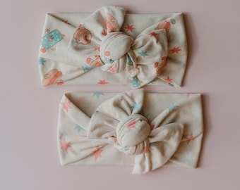 4th of July Bow, Patriotic Baby Headband, Red White and Blue Girl Hair Accessory, Fourth of July Headwrap, Infant Summer Bow