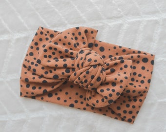 Baby Head Wrap, Baby Girl Turban, Fall Baby Bow, Tie-on Headwrap, Knit Baby Headband, Baby Turban, Baby Bow, Girl Headband
