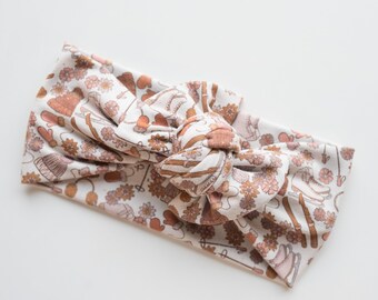 Lazo de bebé malva de invierno, turbante navideño de moda para niña recién nacida, turbante para niña, lazo ajustable para atar, diadema suave y elástica para niña pequeña.