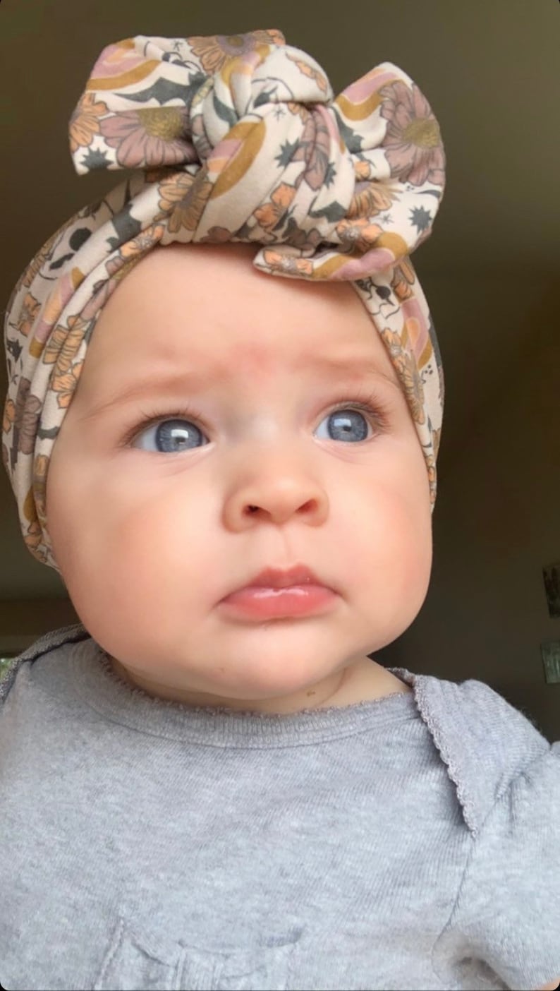 Halloween Baby Head Wrap Floral Ghost Girl Turban Tieon Etsy