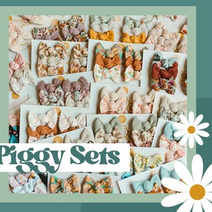 Schweineschwanz Bogen-Sets, Alligator-Haarclip-Bögen, Haarschmuck, Mädchen-Haarbögen, Schweinchen-Kleinkind-Clips, zierliche Bögen für Babys