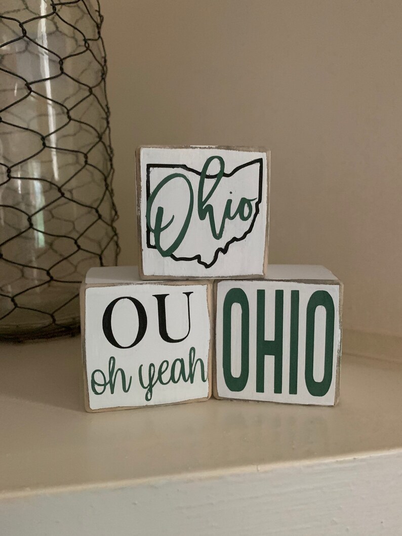 Handcrafted Wood Block Decor OHIO UNIVERSITY | Etsy