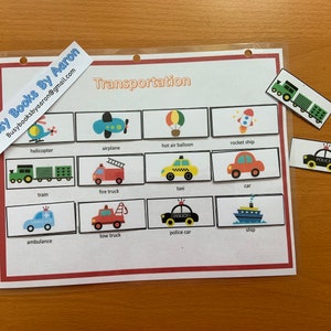 Printable Busy Book Activity: Transportation