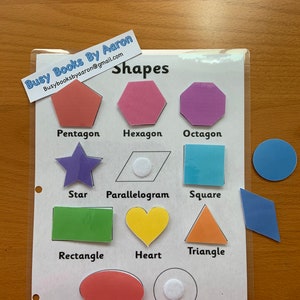 Busy Book Printable Activity: Shapes
