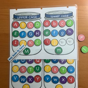 Printable Busy Book Activity: Upper Case and Lower Case Sorting