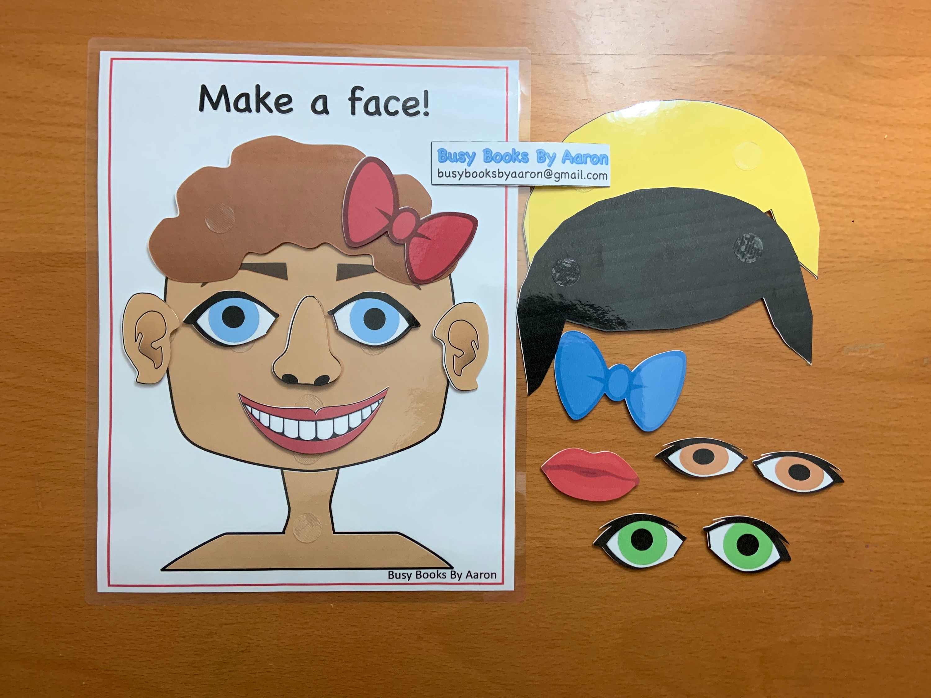 Printable Busy Book Activity: Make a face Etsy