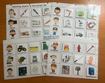 Printable Busy Book Activity: Community Helpers