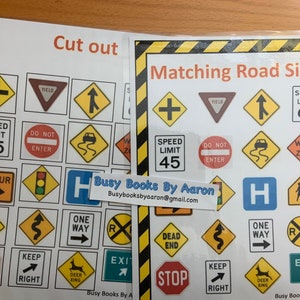 Busy Book Printable Activity: Road Signs