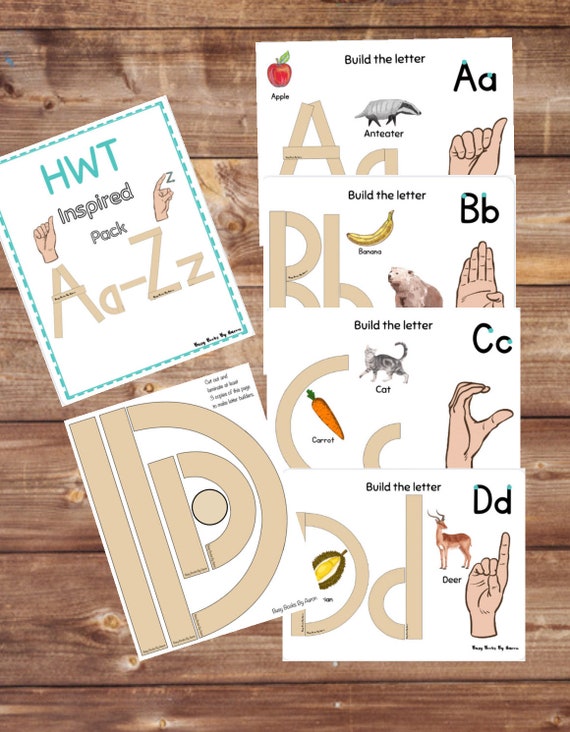 Handwriting Without Tears Inspired Activity and ASL alphabet introduction. Homeschool curriculum. Special education program. Printable PDF